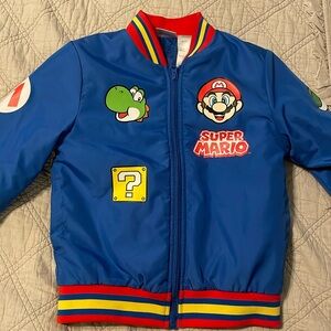 Nintendo Super Mario Bomber Jacket, Mario and Luigi Bomber Jacket size 7 boys